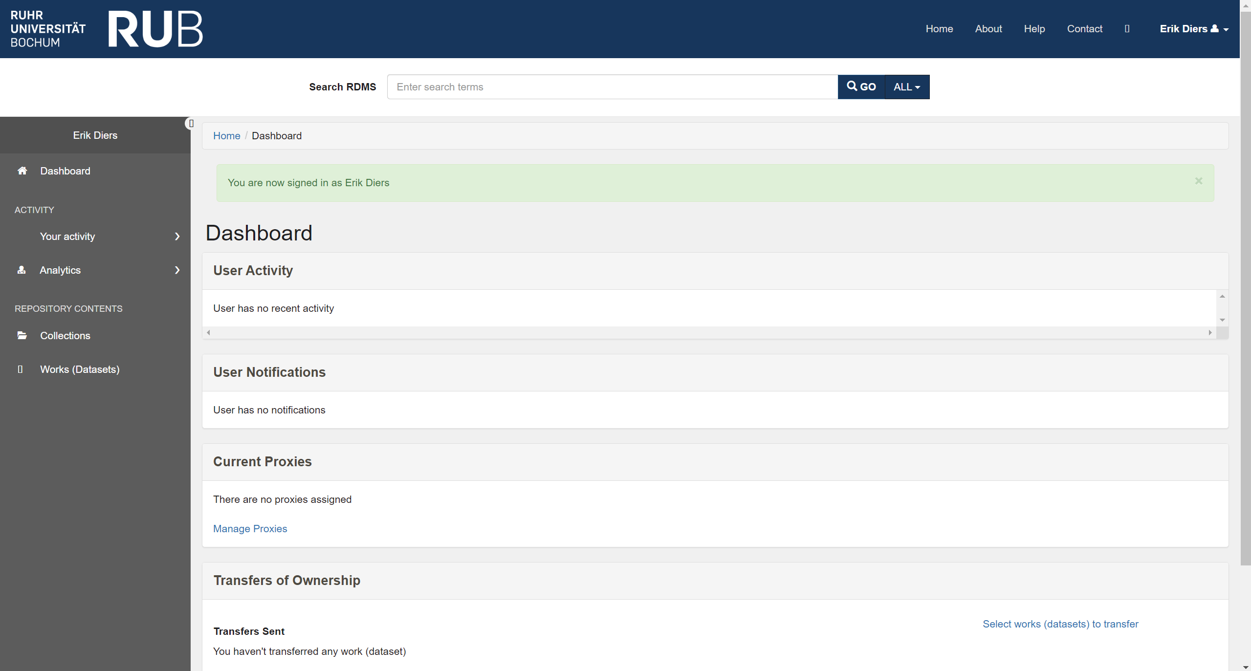 ReSeeD Dashboard.